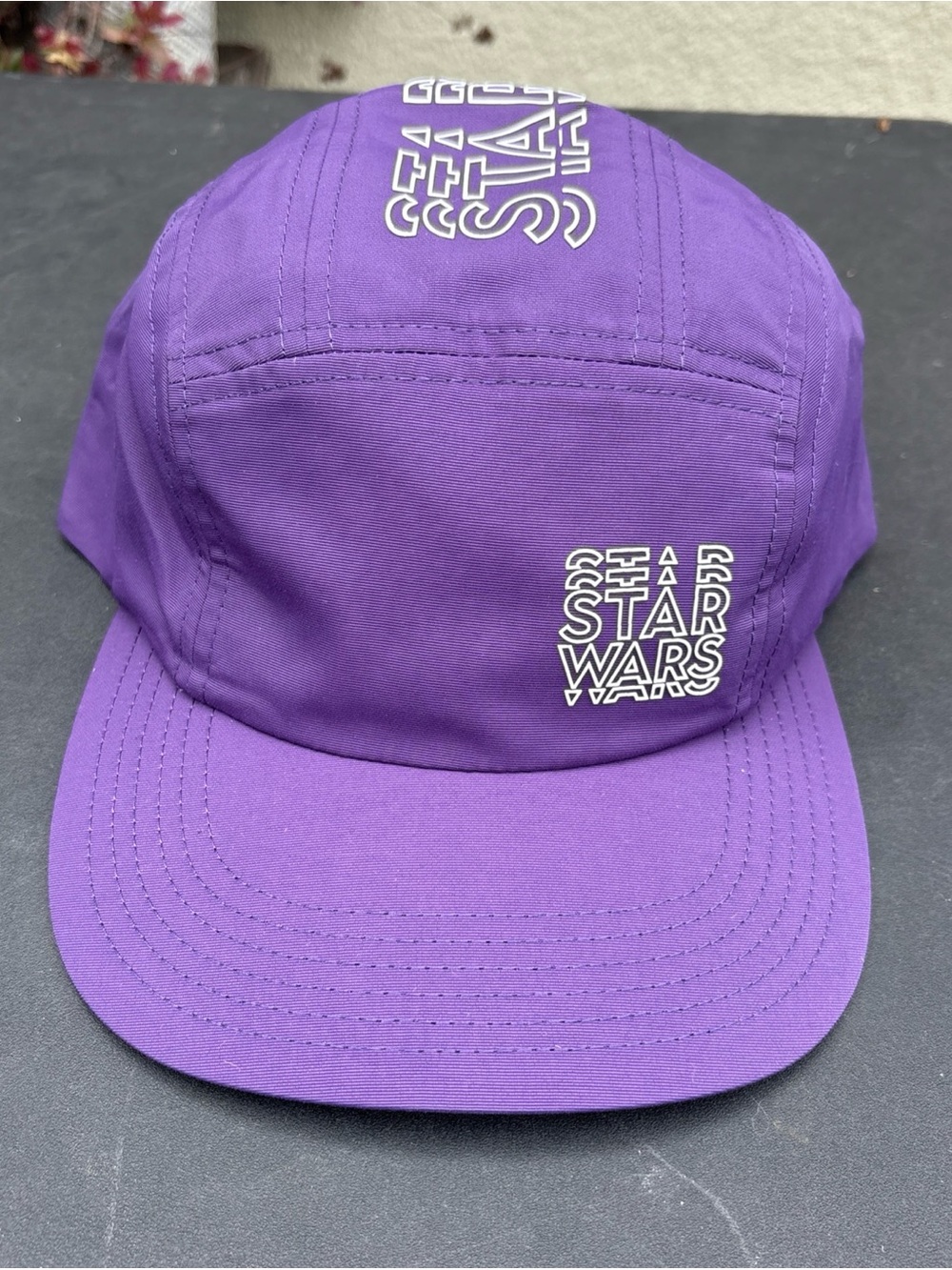 NWT DISNEY PARKS STAR WARS 5 Panel Athletic Hat Cap Adult Adjustable Purple